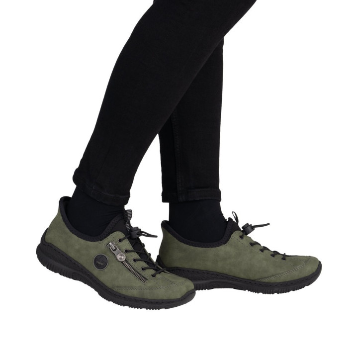 Basket kaki RIEKER N3267-54 mémoire de forme