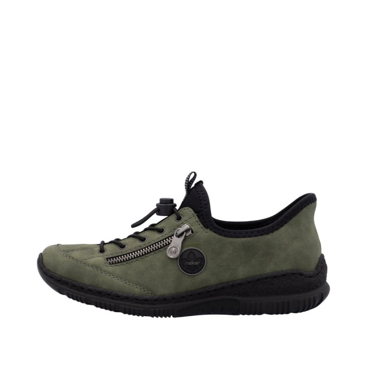 Basket kaki RIEKER N3267-54 mémoire de forme