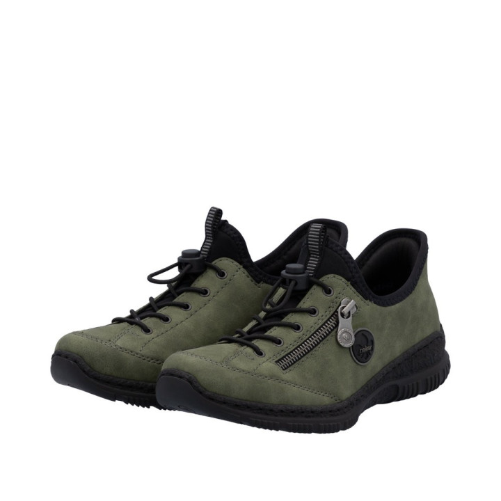 Basket kaki RIEKER N3267-54 mémoire de forme