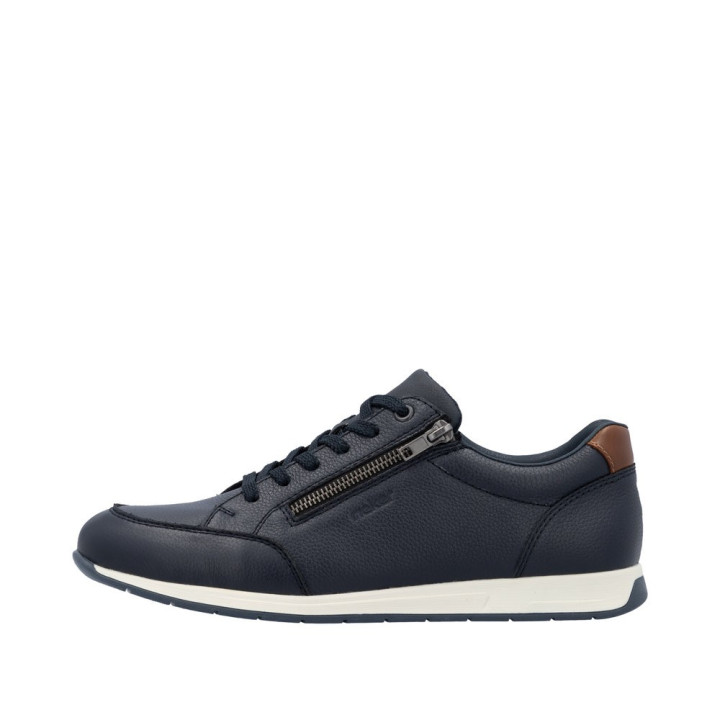 Basket rieker homme cuir bleu 11903-14
