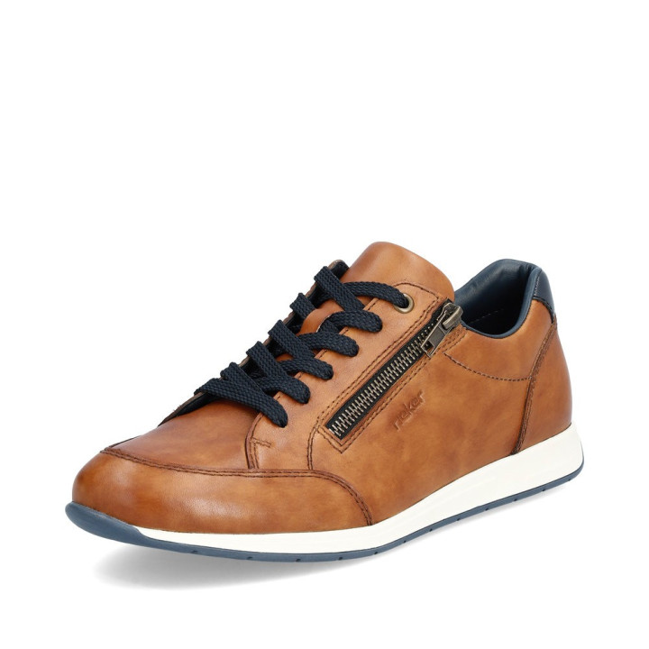Basket rieker homme cuir bleu 11903-14