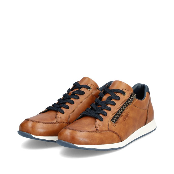 Basket rieker homme cuir bleu 11903-14