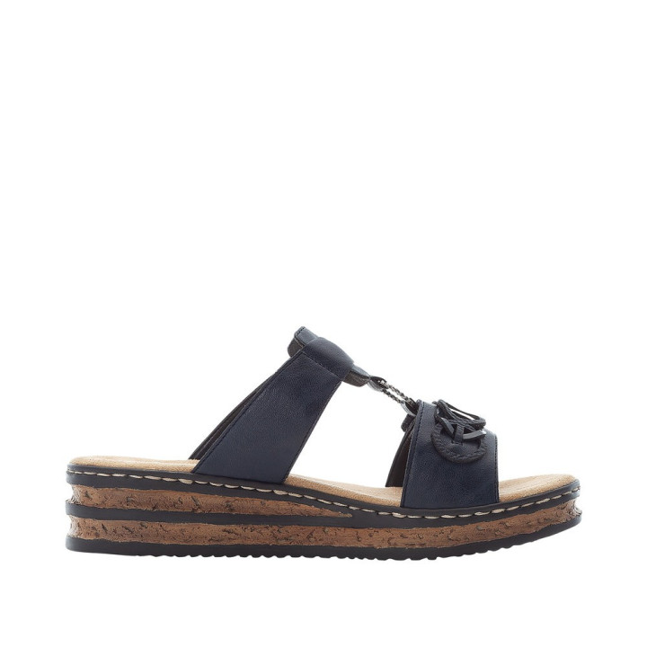Mule femme Rieker 62936-14 bleu