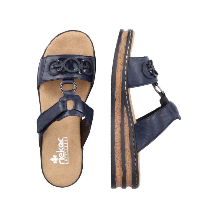 Mule femme Rieker 62936-14 bleu