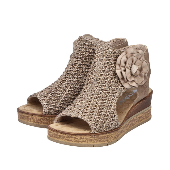 Sandale compensées Rieker femme 63791-60