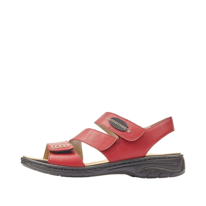 Sandale femme  Rieker Rouge 64573-33