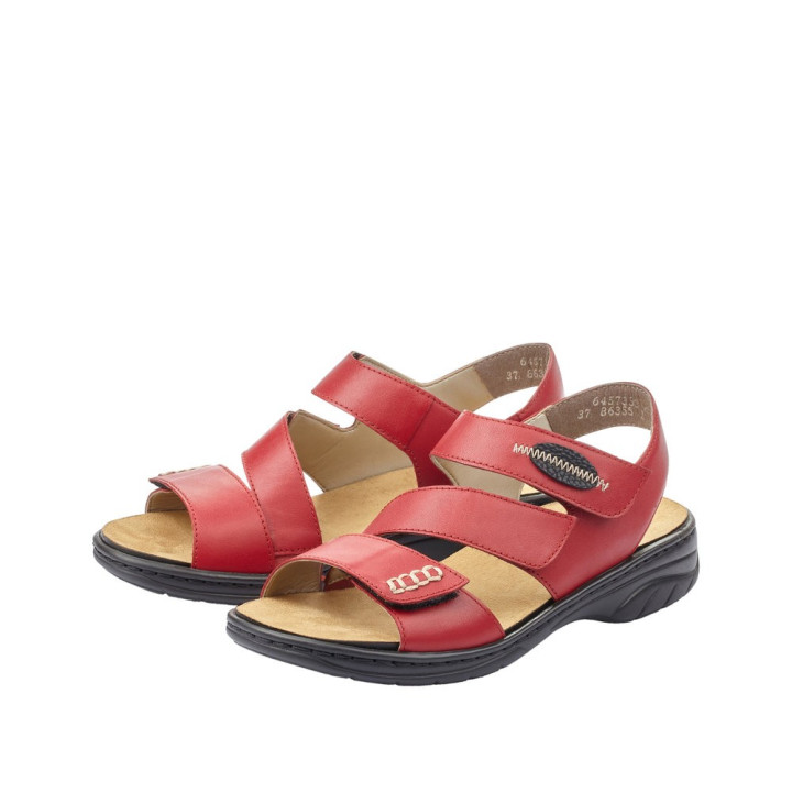 Sandale femme  Rieker Rouge 64573-33