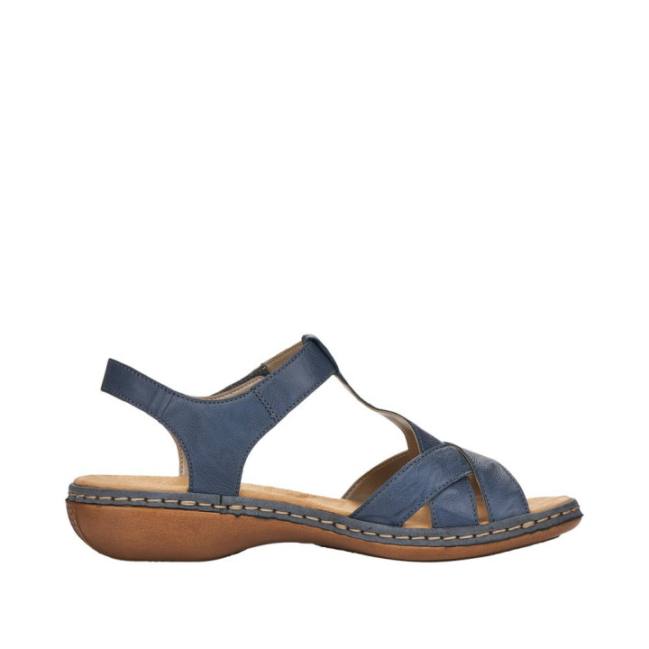 Sandale Rieker bleu cuir 65919-12
