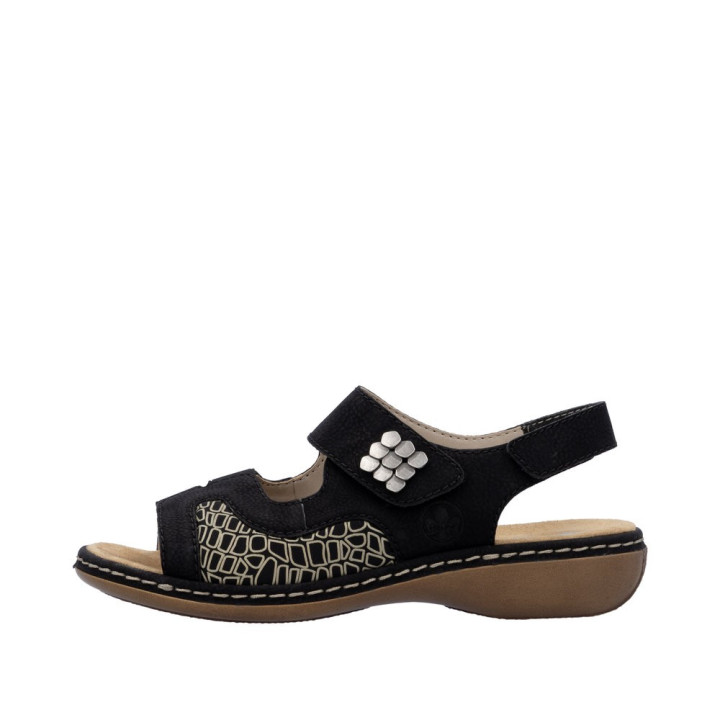 Sandale Rieker femme grande largeur 65989-01
