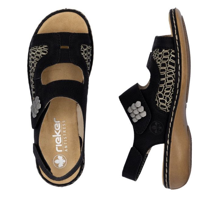 Sandale Rieker femme grande largeur 65989-01