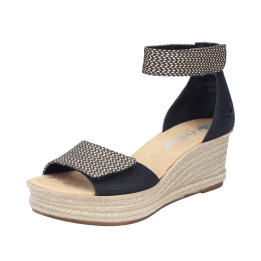 Sandale compensé Rieker noir 68793-00