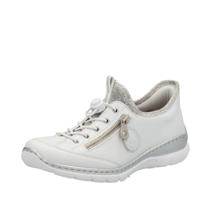 Basket Rieker femme laçage rapide blanche L32F1-80