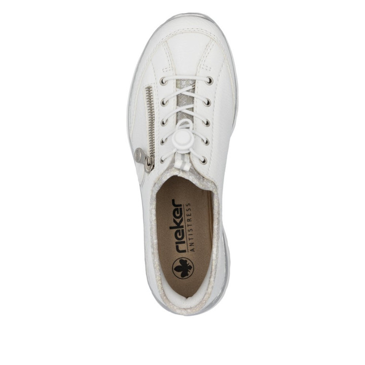 Basket Rieker femme laçage rapide blanche L32F1-80