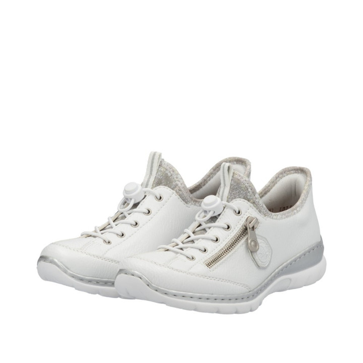 Basket Rieker femme laçage rapide blanche L32F1-80