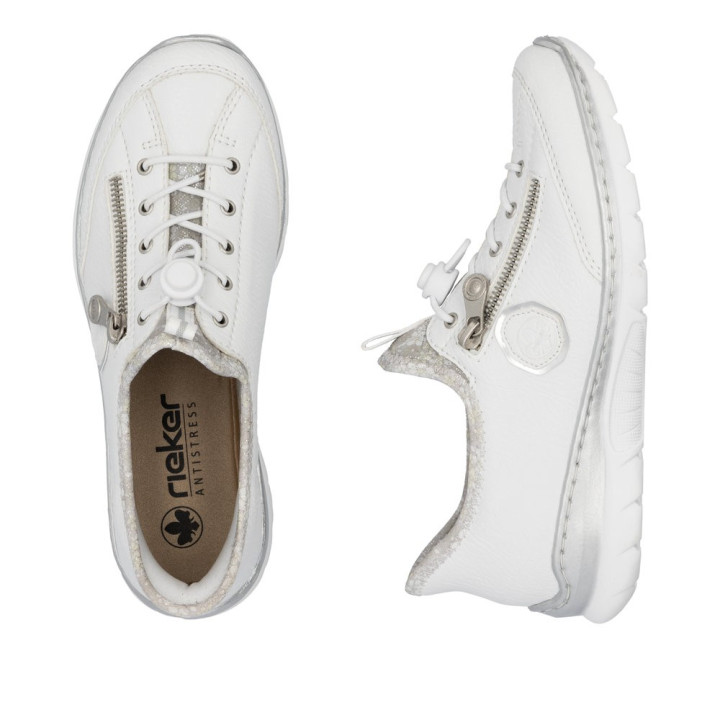 Basket Rieker femme laçage rapide blanche L32F1-80