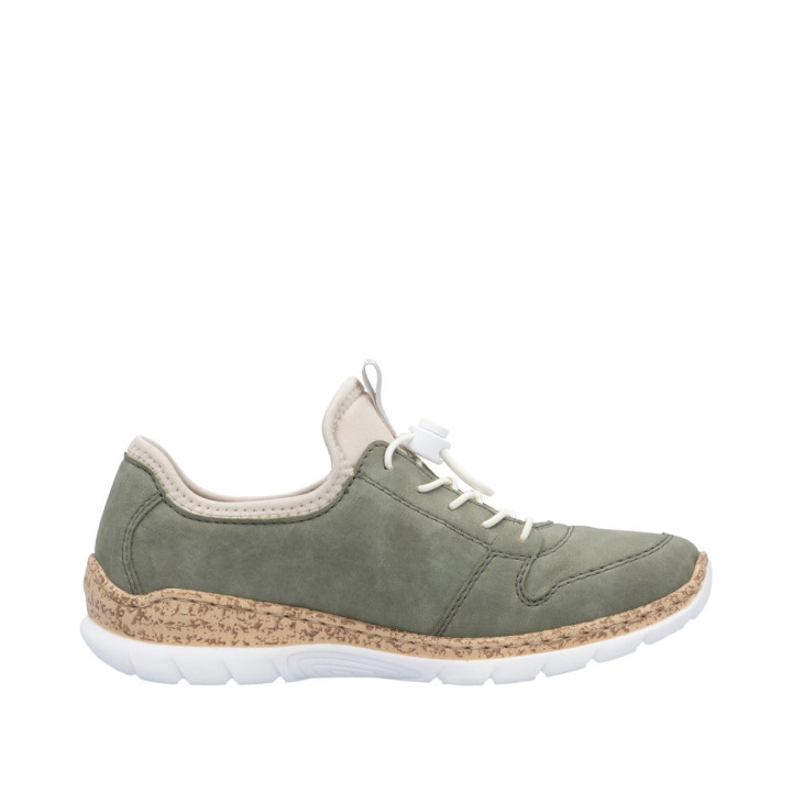 Basket Rieker femme mémoire de forme verte N42G0-52