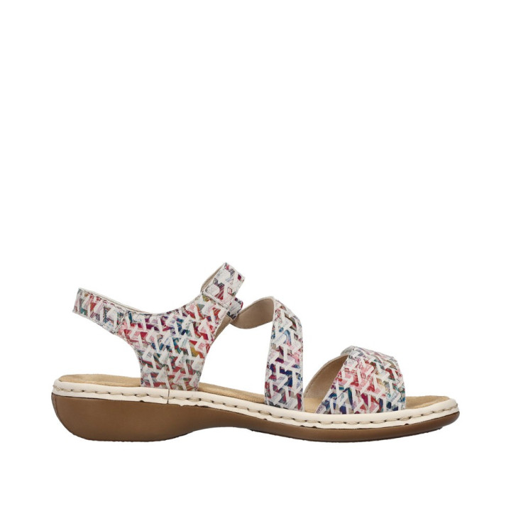 Sandale Rieker femme multicolore cuir moelleuse 659C7-94
