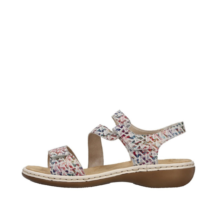 Sandale Rieker femme multicolore cuir moelleuse 659C7-94