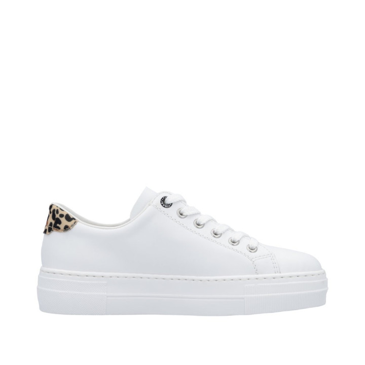 Basket Rieker Femme Blanche Léopard N4924-81