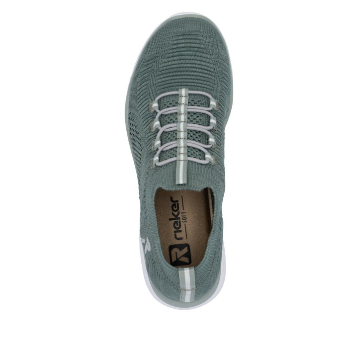 Basket Rieker Femme Verte M5074-52 mémoire de forme