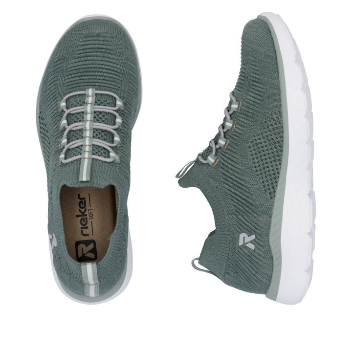 Basket Rieker Femme Verte M5074-52 mémoire de forme