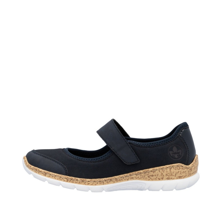 Basket Rieker Femme Stretch Bleu mémoire de forme N42B0-14