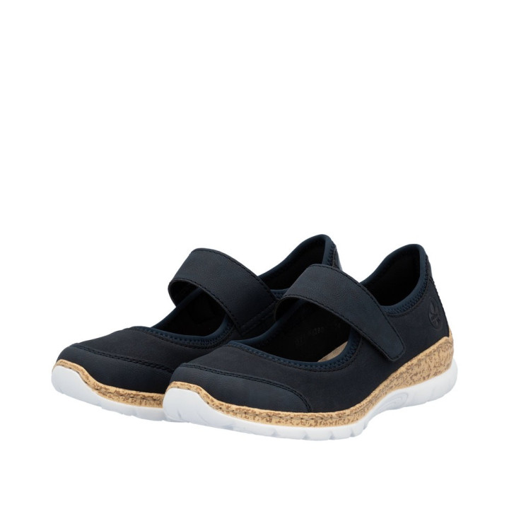 Basket Rieker Femme Stretch Bleu mémoire de forme N42B0-14