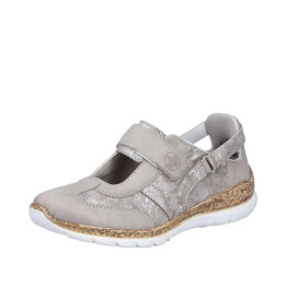 basket Rieker Femme  Argenté N4258-90 Mémoire de forme