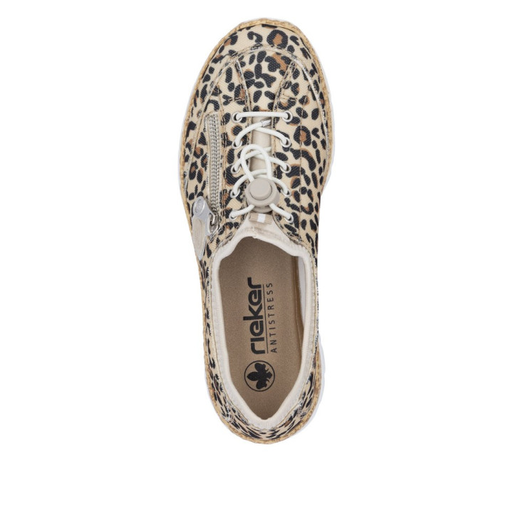 Basket Rieker Femme Léopard N4263-92 Mémoire de forme
