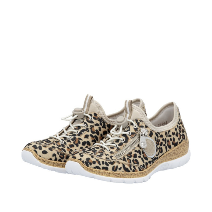 Basket Rieker Femme Léopard N4263-92 Mémoire de forme
