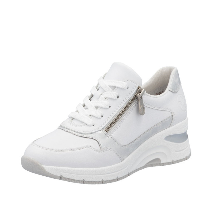 Basket compensée Femme Rieker N9301-80 blanc