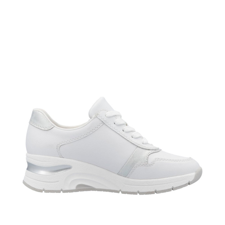 Basket compensée Femme Rieker N9301-80 blanc