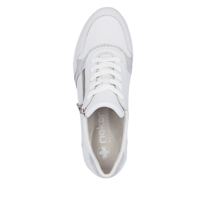 Basket compensée Femme Rieker N9301-80 blanc