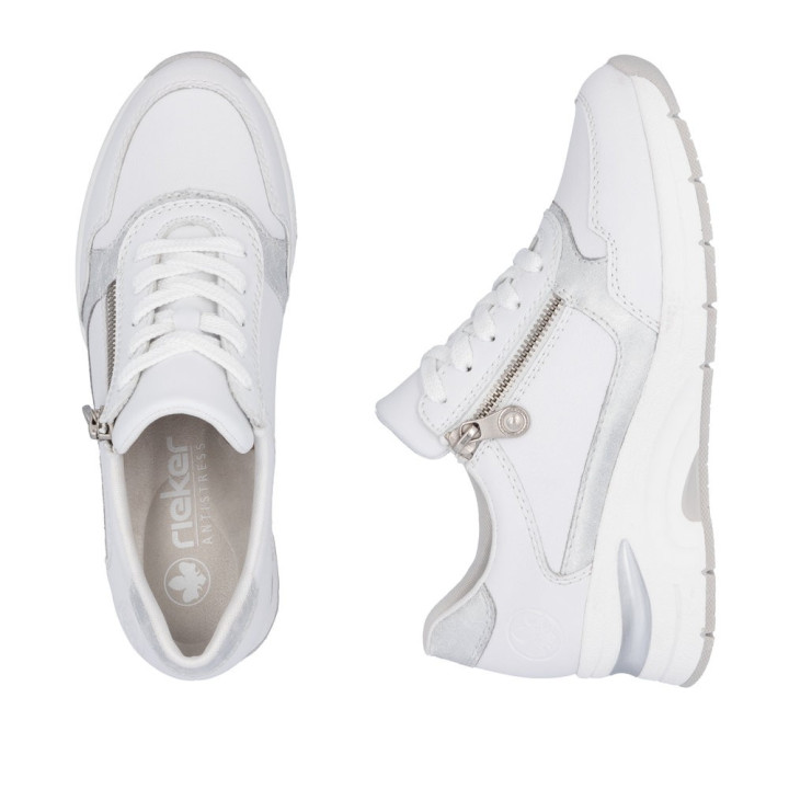 Basket compensée Femme Rieker N9301-80 blanc