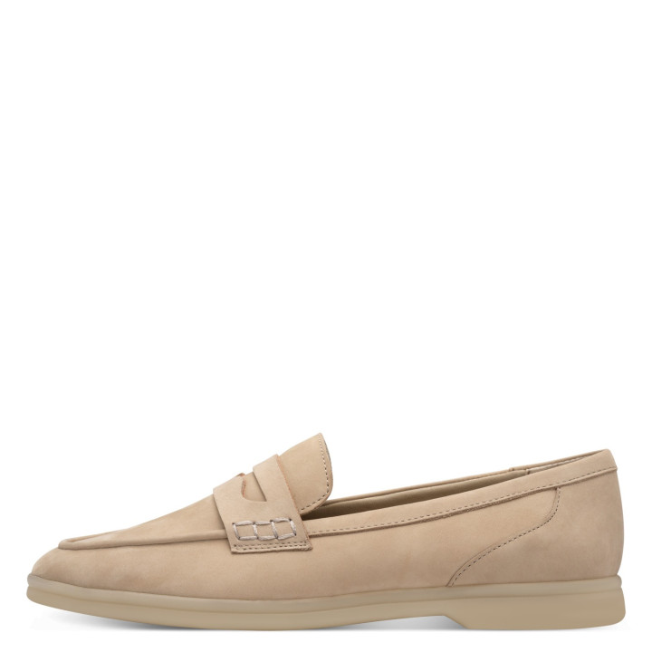 Mocassin 24603 Taupe Nubuck Marco Tozzi Semelle amovible