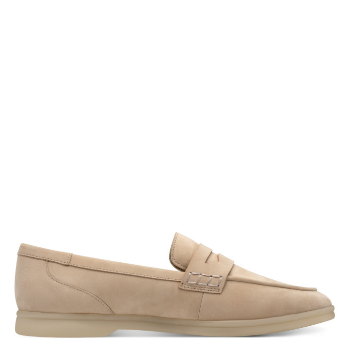 Mocassin 24603 Taupe Nubuck Marco Tozzi Semelle amovible