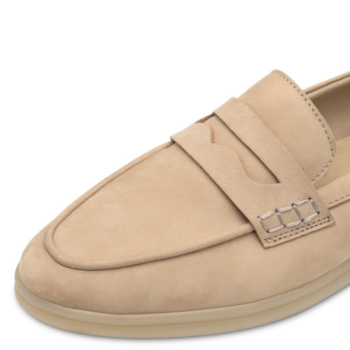 Mocassin 24603 Taupe Nubuck Marco Tozzi Semelle amovible