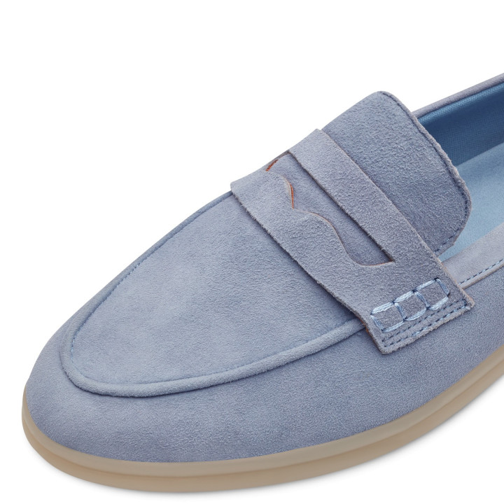 Mocassin Marco Tozzi 24603 Polar Bleu Nubuck Semelle amovible