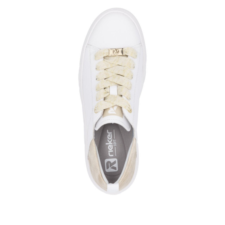 Basket Rieker Femme W2602-81 blanche semelle amovible