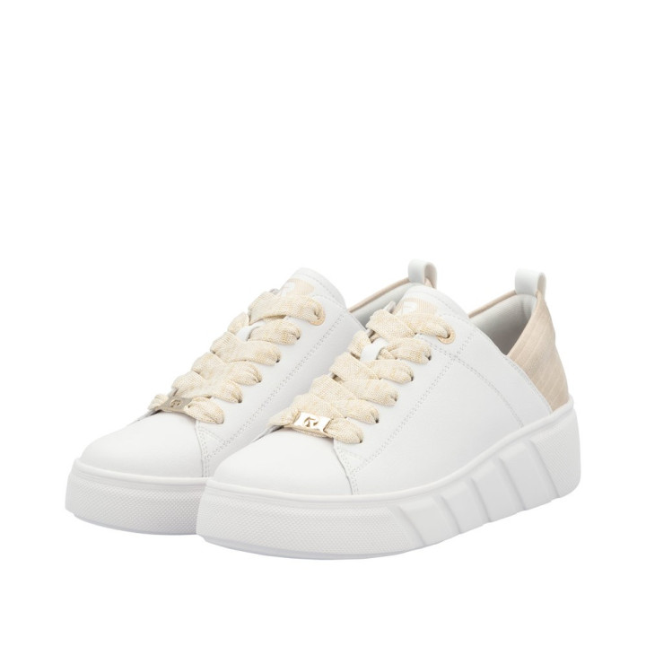 Basket Rieker Femme W2602-81 blanche semelle amovible