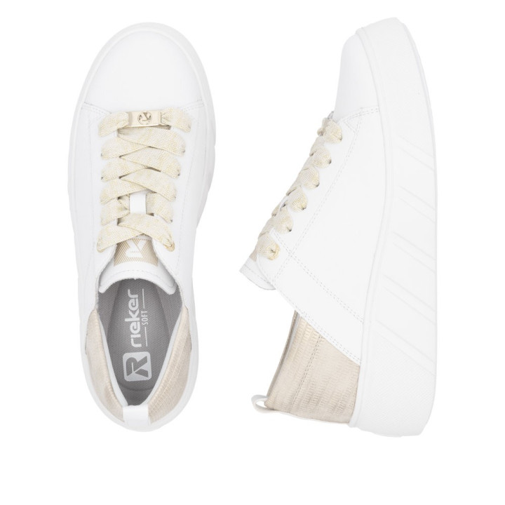 Basket Rieker Femme W2602-81 blanche semelle amovible