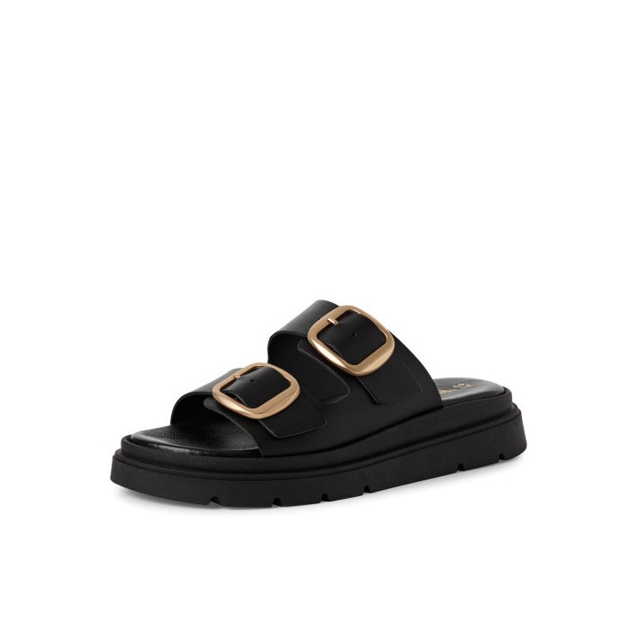 Mule Tamaris 27239 Noire avec ces deux boucles ajustables