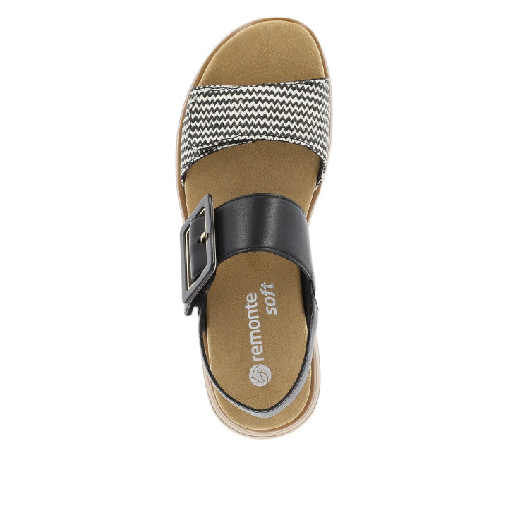 Sandale Remonte Femme D1J53-02 Noire Semelle amovible
