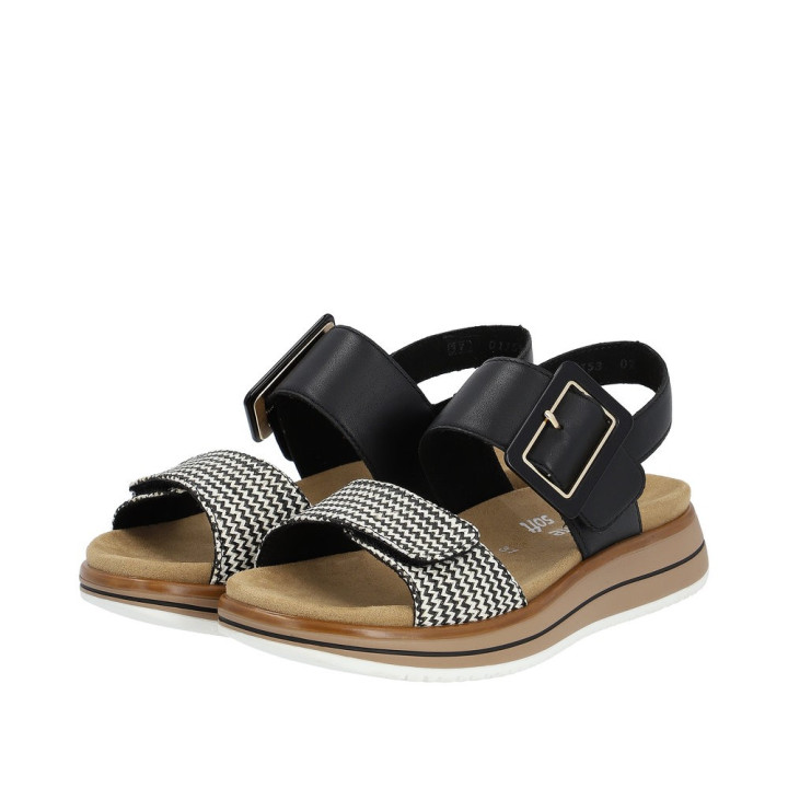Sandale Remonte Femme D1J53-02 Noire Semelle amovible