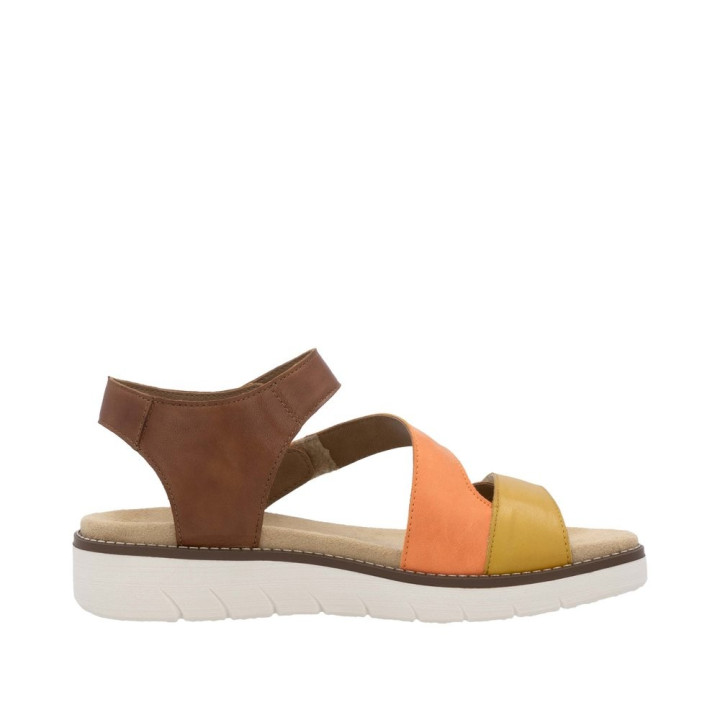 Sandale Remonte D2050-25 marron orange jaune semelle amovible