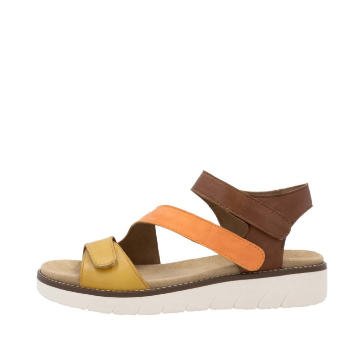 Sandale Remonte D2050-25 marron orange jaune semelle amovible