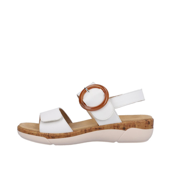 Sandale Femme Remonte R6853-80 Blanche semelle amovible
