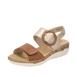 Sandale Remonte Femme R6853-90 Semelle Amovible métallique et marron