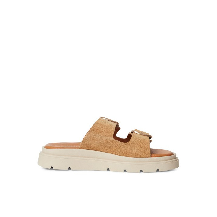 Mule Femme Tamaris Beige Cuir