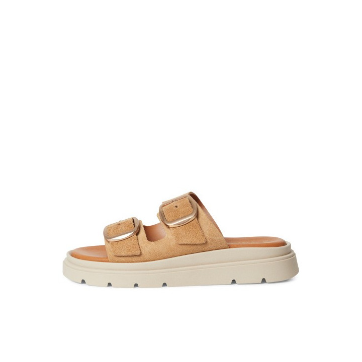 Mule Femme Tamaris Beige Cuir